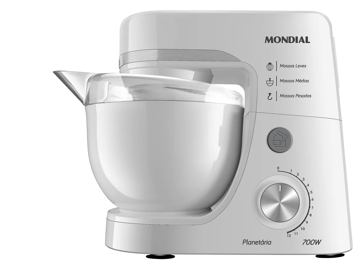 Batedeira Planetária, Mondial, Branco, 700W, 220V - BP-03-W