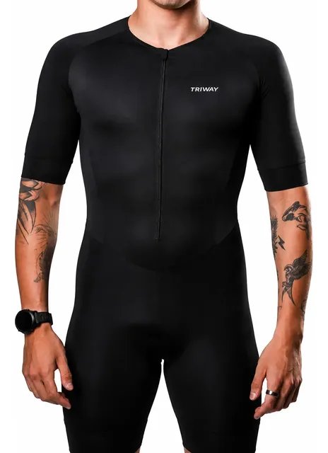 Macaquinho Triathlon Triway Sports Sprint Black Masculino
