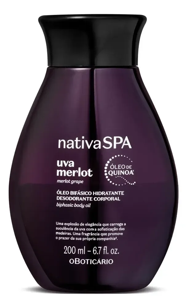 O Boticário Nativa Spa Óleo Corporal Uva Merlot 200ml