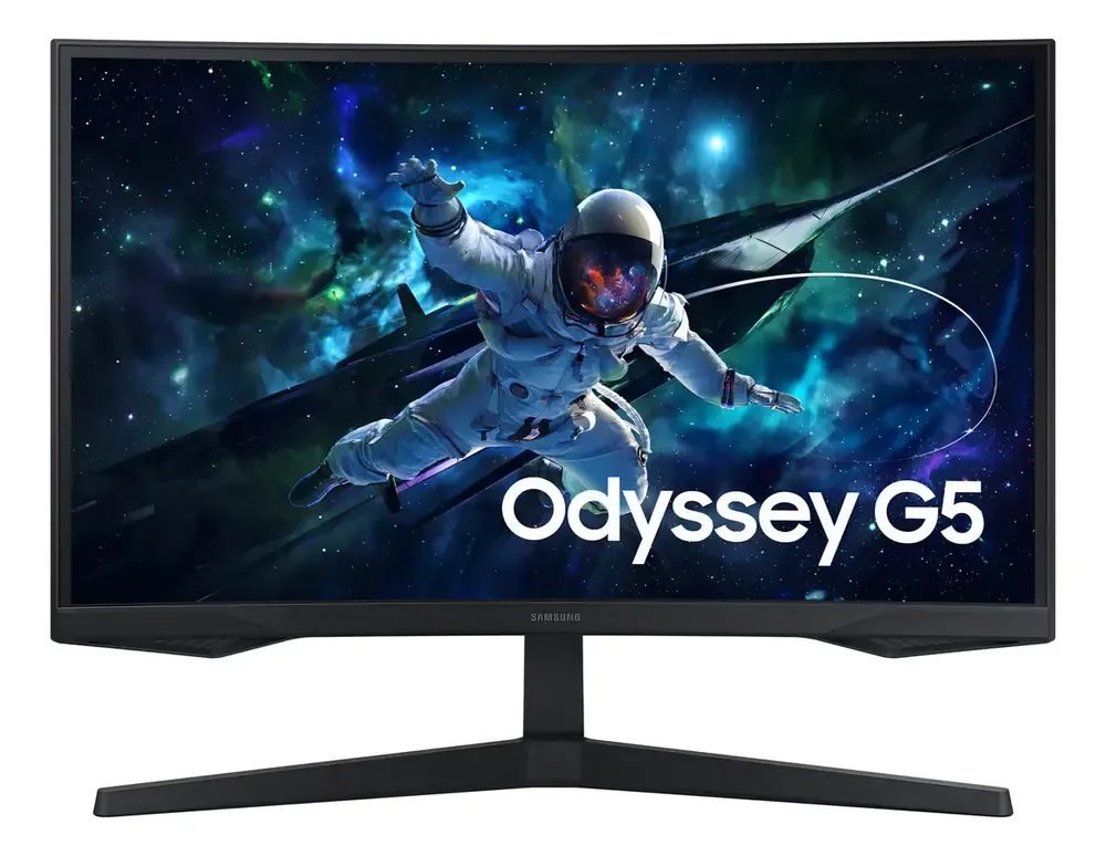 Monitor curvo para jogadores Samsung 27 G55c Odyssey G5 Qhd 165 hz, cor preto