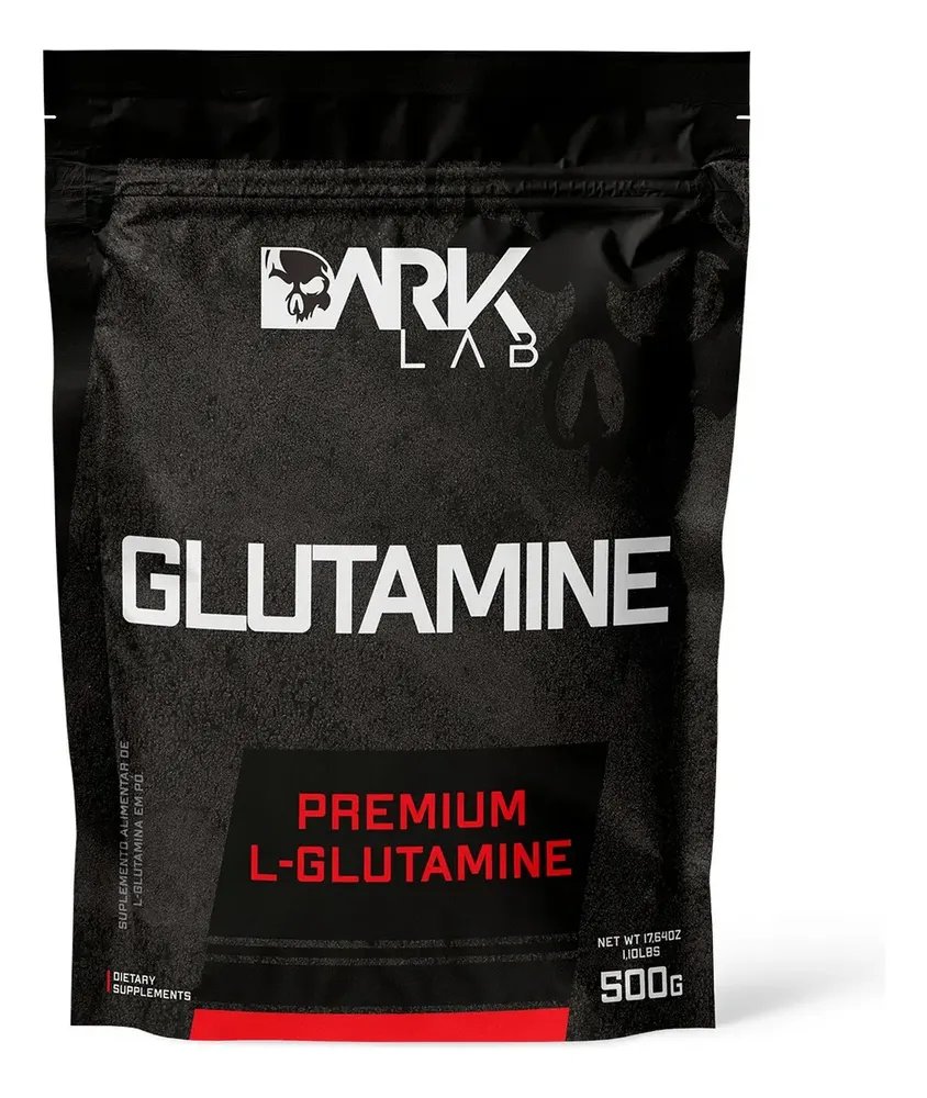 Glutamina L-glutamine 500g Refil Dark Lab Sabor Sem Sabor