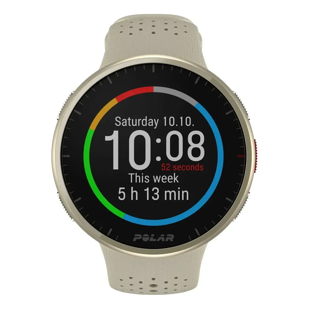 Relógio Esportivo Com Gps Avançado Polar Pacer Pro Dourado Bege