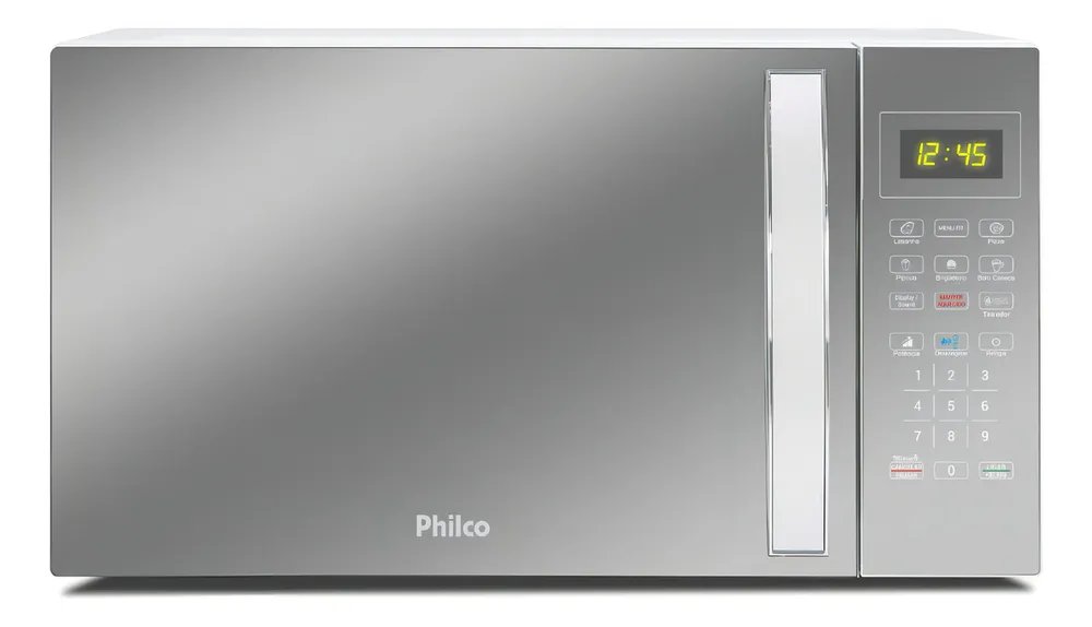 Micro-ondas 33L Philco Espelhado/Branco 1400W 220V PMO38E