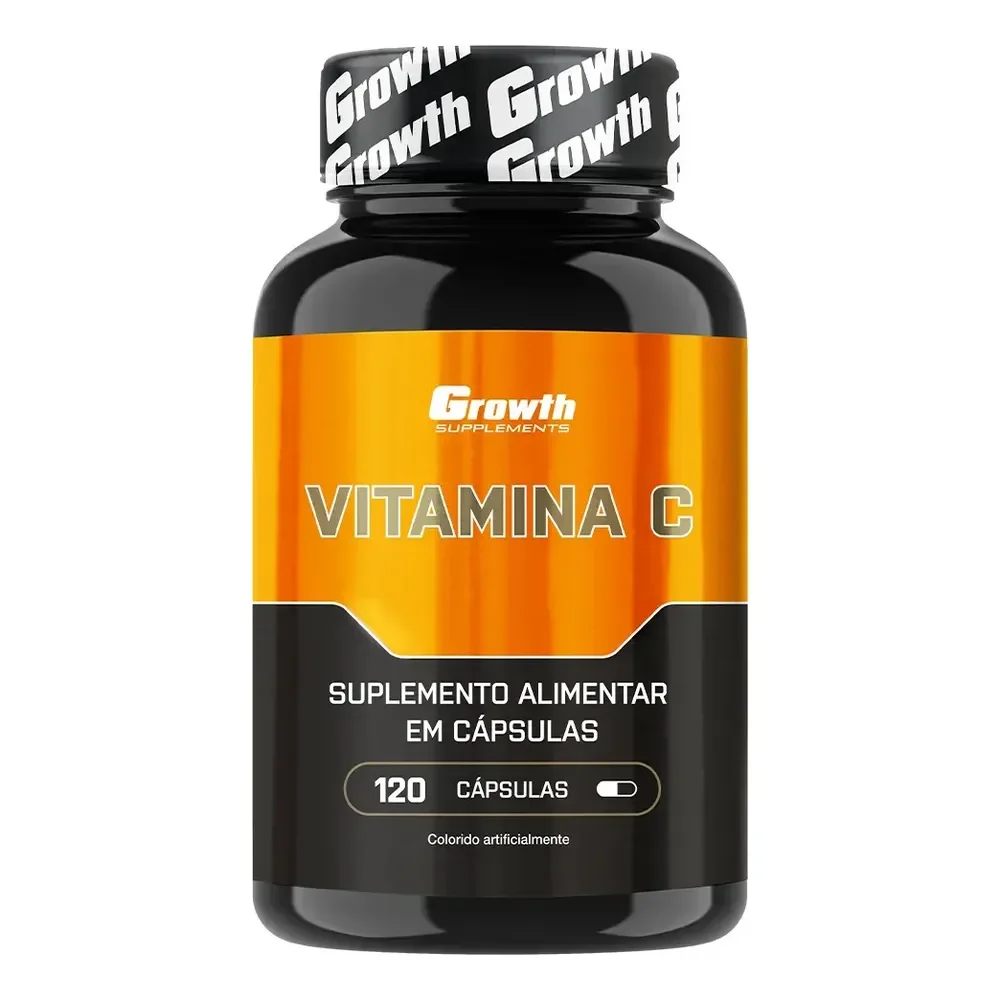 Vitamina C 120 Cápsulas Growth Supplements Natural