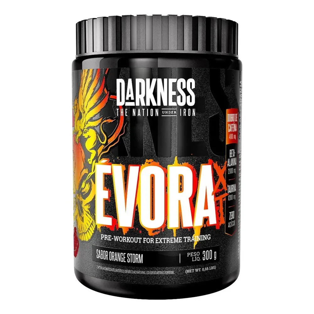 Suplemento Évora Xt Pré Treino Orange Storm 300g Darkness Orange Storm Laranja