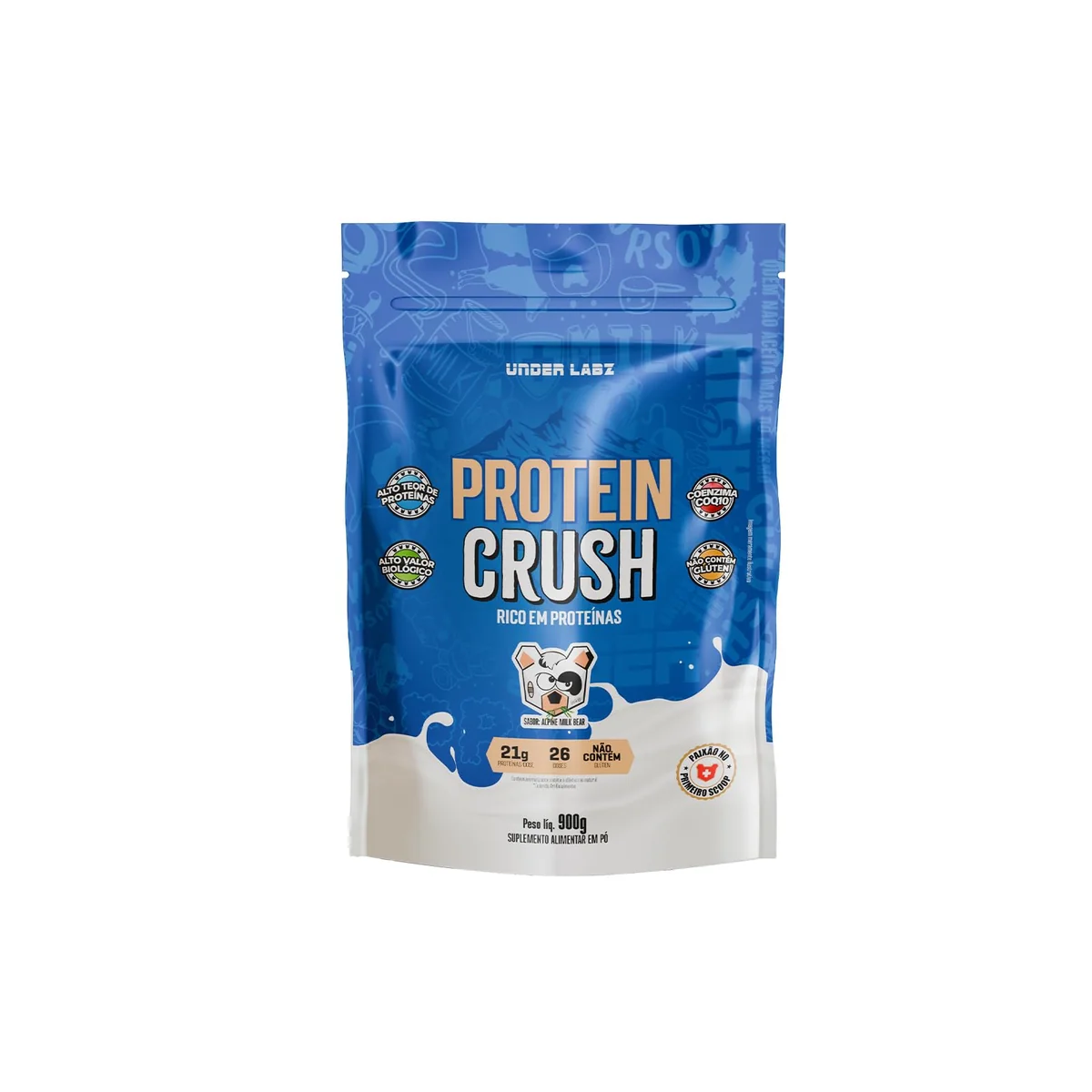 Protein Crush (900g) — Under Labz | 21g Protein per Serving, Incredible Taste (Alpine Milk Bear), Low Carb, High Absorption — Hypertrophy Support and Muscle Recovery