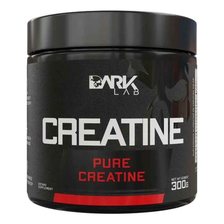 Creatina Monohidratada Em Pote 300g 100% Pura Dark Lab Sem Sabor
