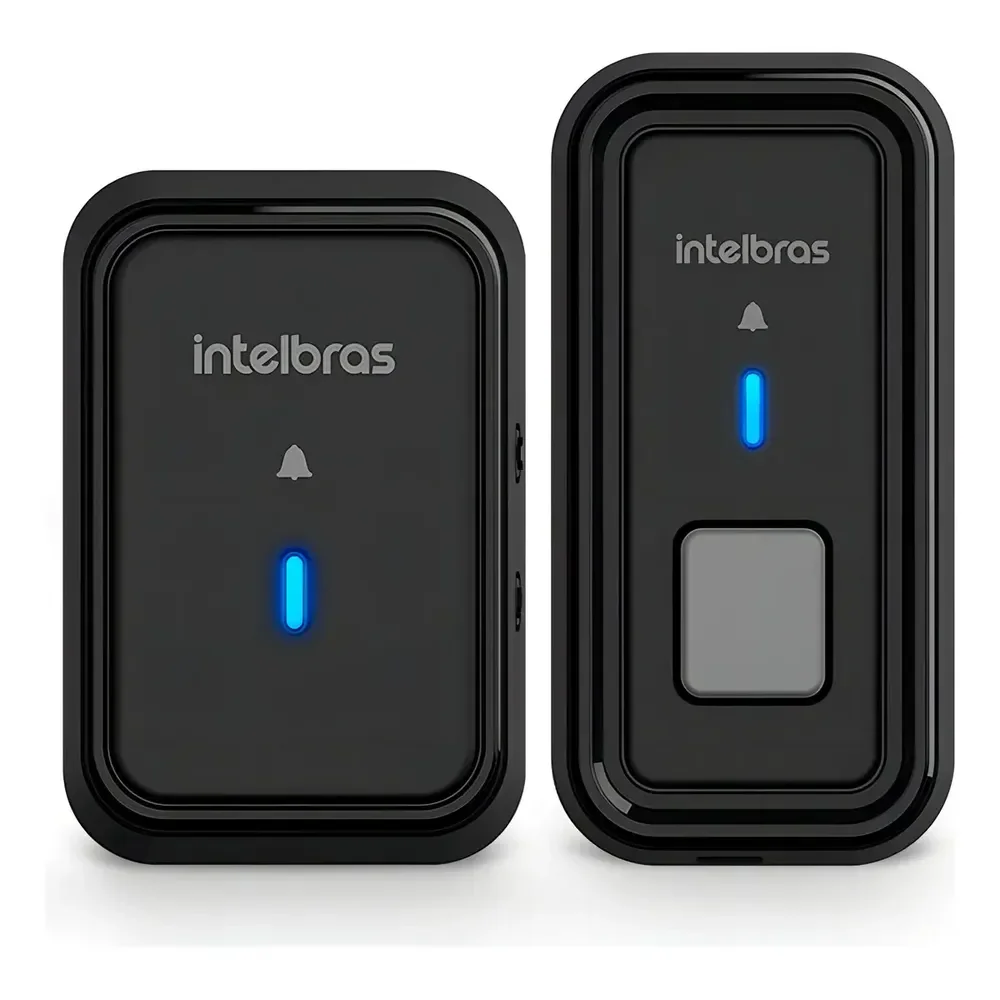 Campainha Sem Fio Intelbras Cib 101 Com Bateria Preta Preto