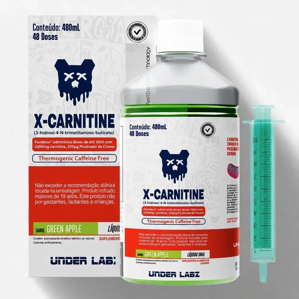 X Carnitine Borntodisrupt 480ml Green Apple - Under Labz Maçã Verde