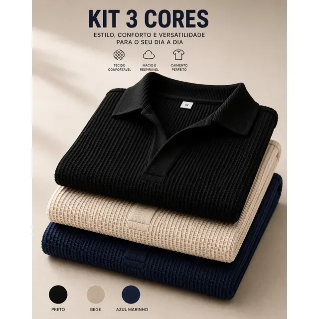Kit  Camisas Gola Polo Camisetas Blusas