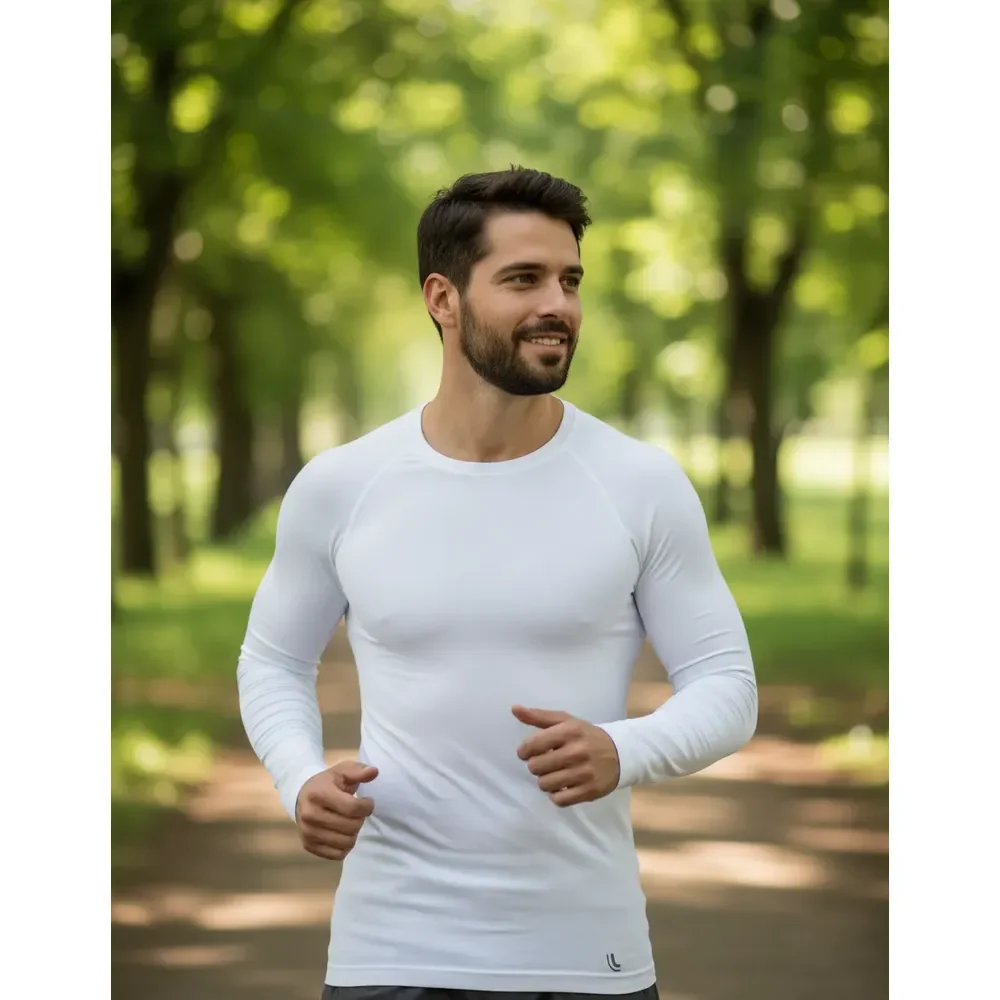 Camiseta Térmica Masculina Run Vb Branco Lupo 1110 - Branco M