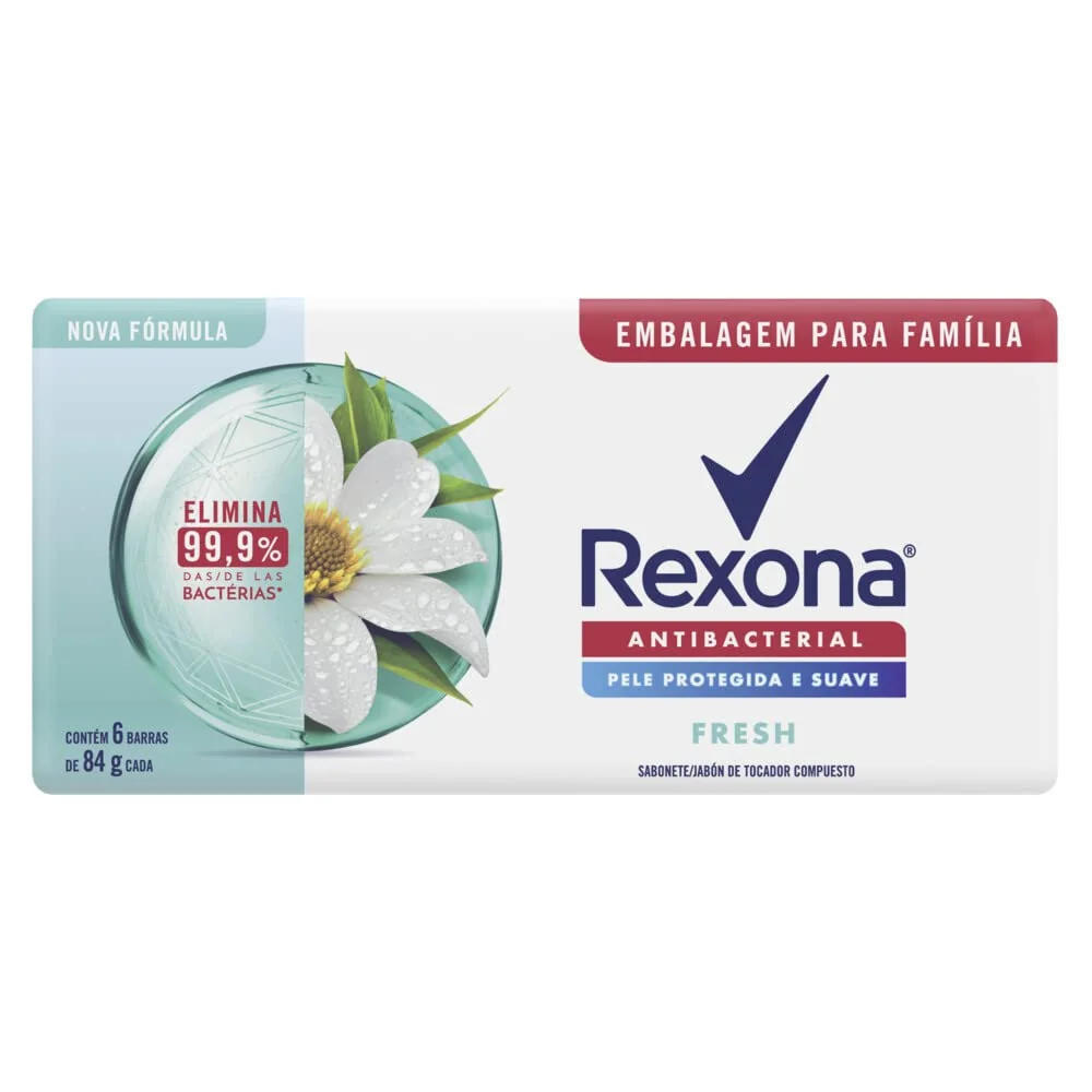 Rexona Sabonete Em Barra Fresh Pack 6 84G