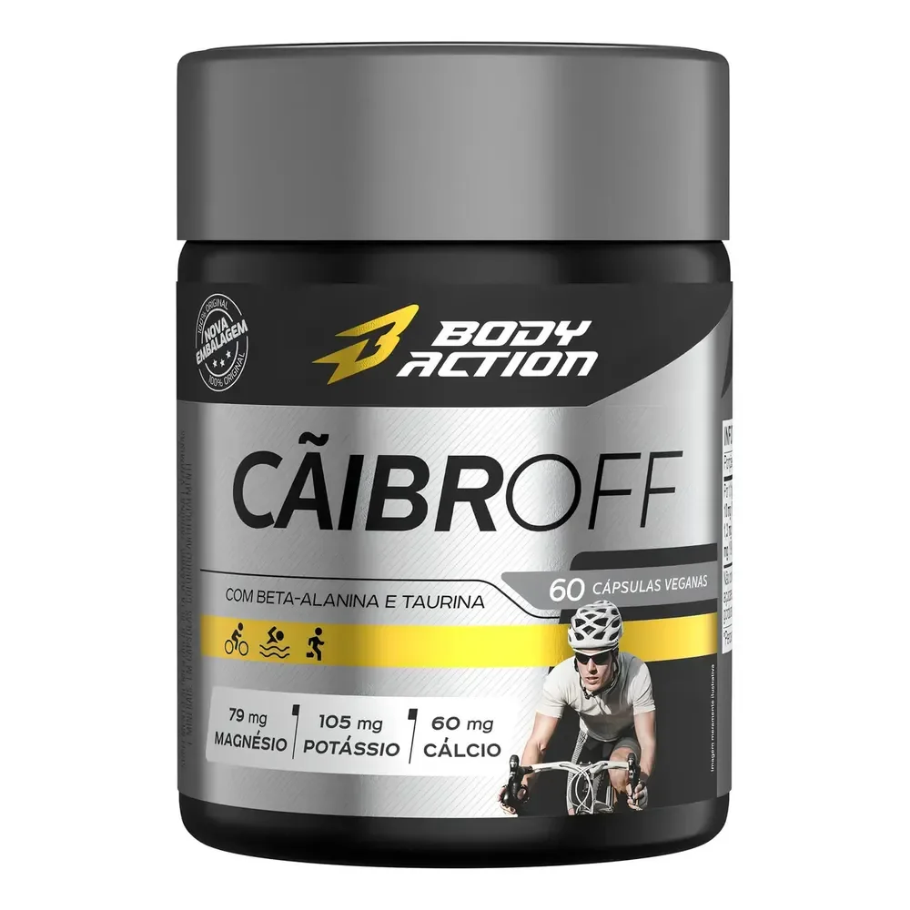 Cãibroff Body Action - 60 Capsulas Anti Cãimbras Acidblock Sabor Original