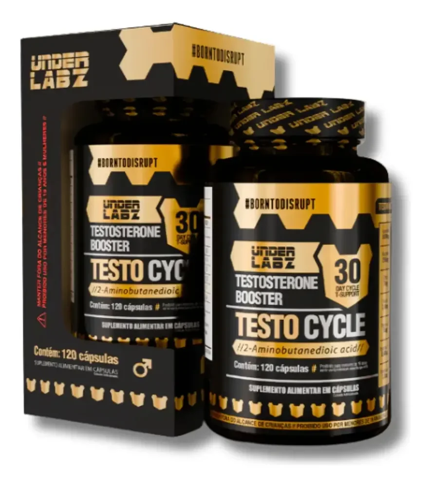 Testo Cycle Zinco, Magnésio, Vitaminas B6, B12, D Under Labz Sabor Neutro