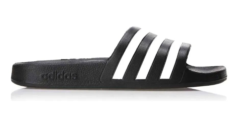 Chinelo Masculino Adilette Aqua adidas Preto E Branco Liso 40/41