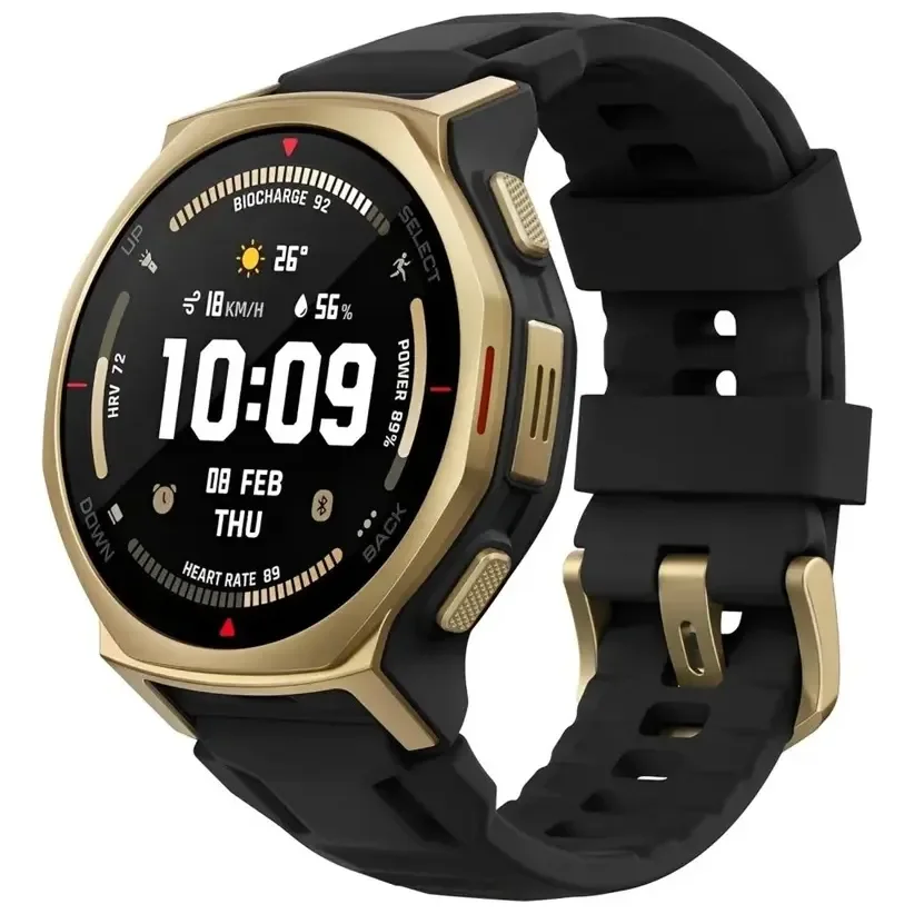 Relógio Amazfit T-rex 3 Pro 44mm Smartwatch Black Gold Dourado Preto