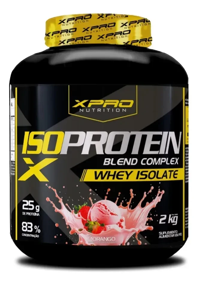 Whey Protein Iso Blend Complex Morango 2kg Zero Açúcar - XPro Nutrition