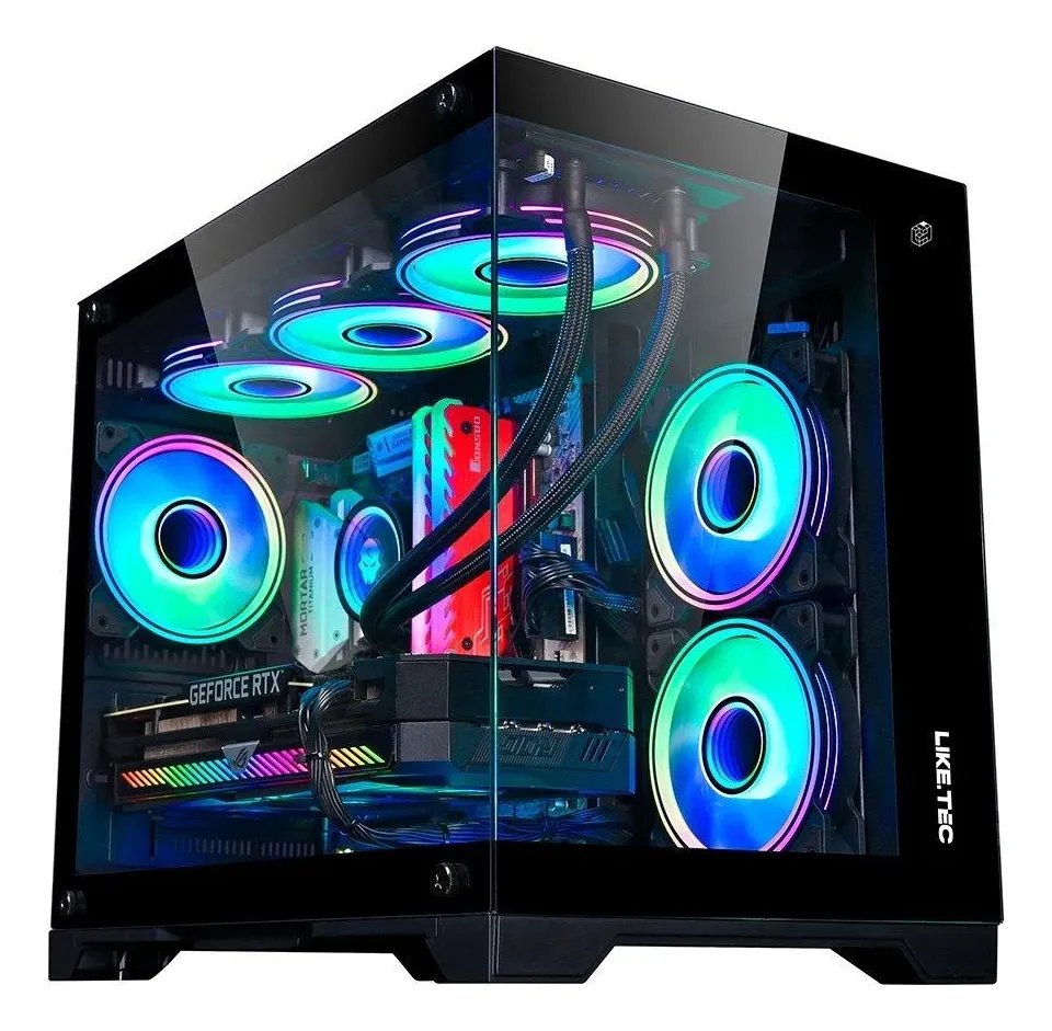 Gabinete Gamer Liketec Mad Rock Mini Tower M-atx Vidro
