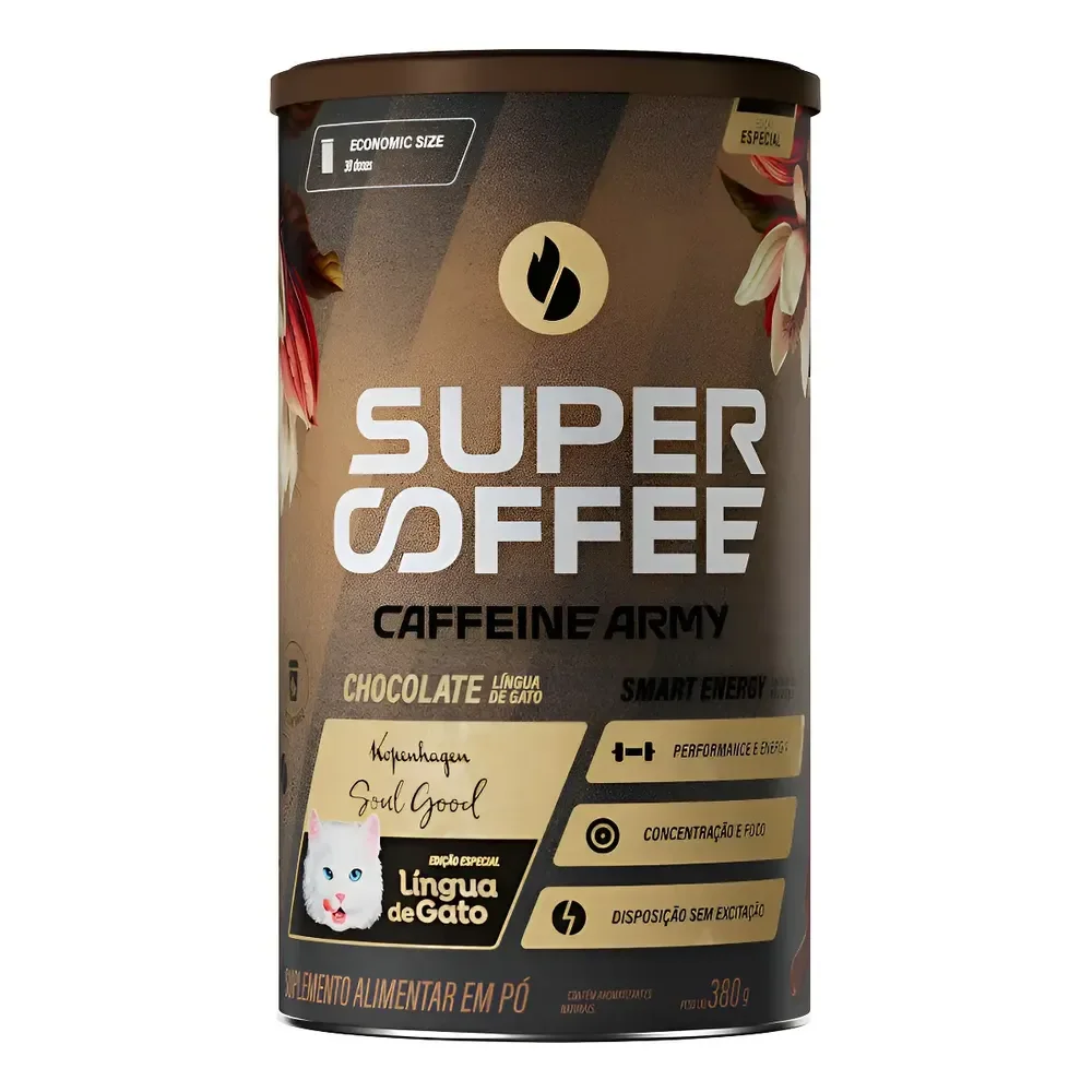 Supercoffee 3.0 Super Coffee (380g) - Caffeine Army Sabor Língua De Gato Kopenhagen