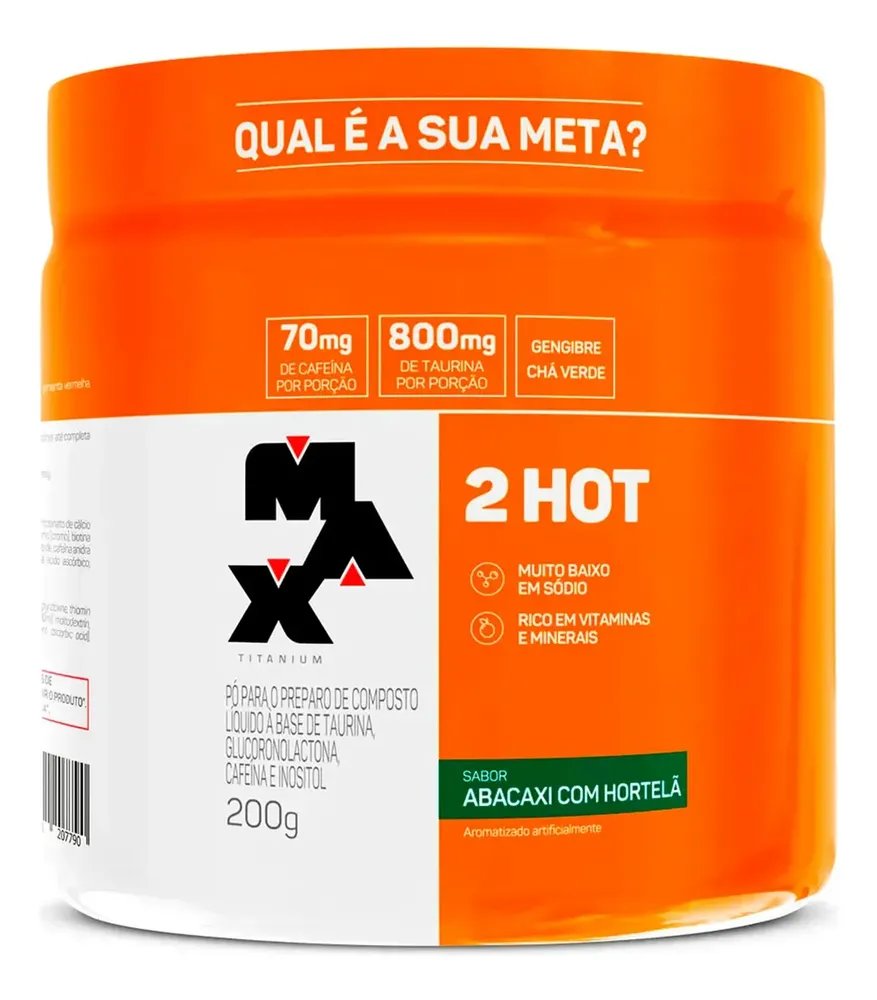 Termogênico Max Titanium 2HOT Sabor Abacaxi com Hortelã 200g