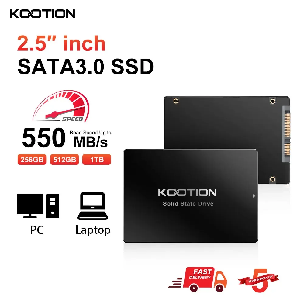 SSD KOOTION 2.5 SATA3 1TB Interno para Desktop e Laptop