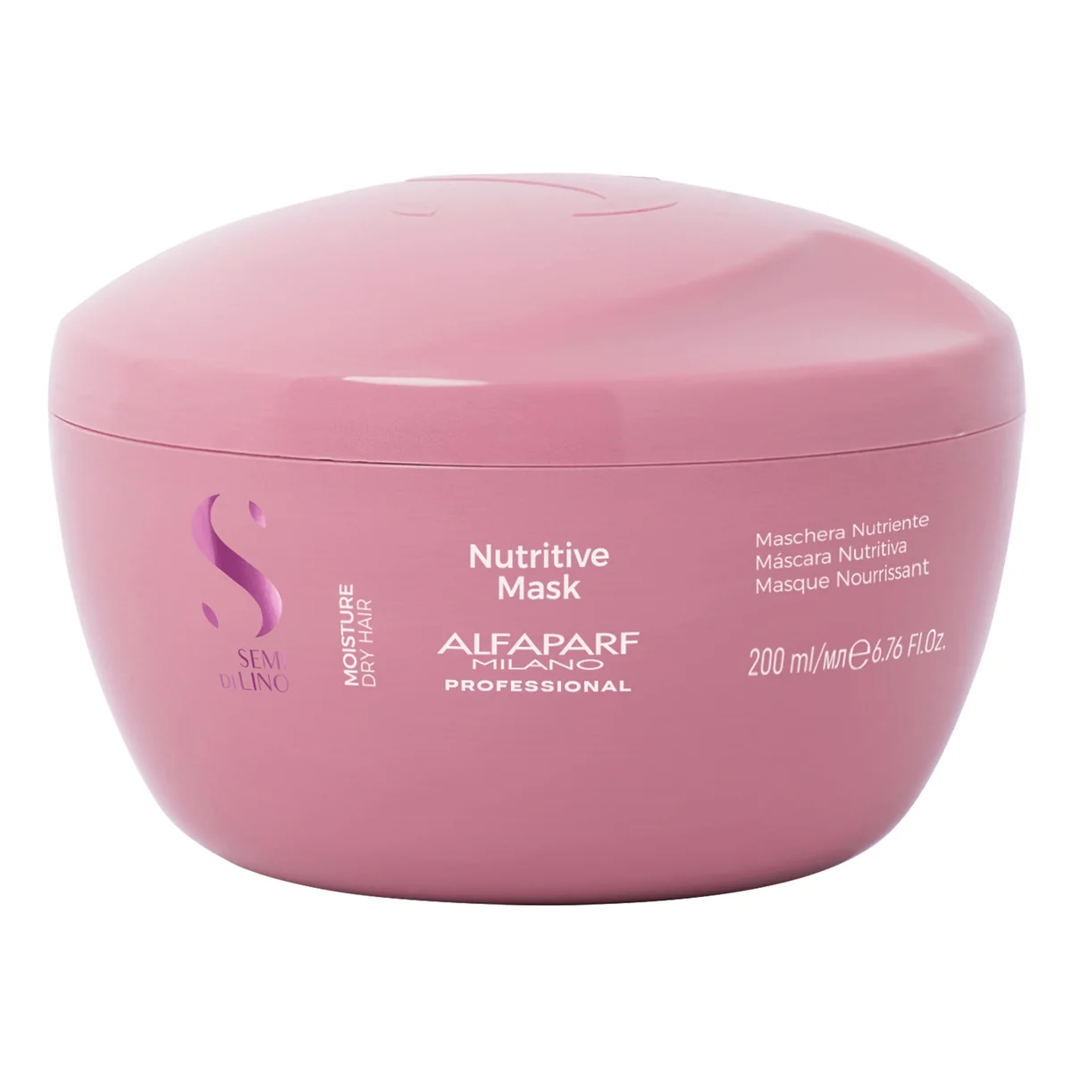 Alfaparf Milano Semi di Lino Moisture, Máscara Profissional Nutritiva para Cabelos Secos, Hidrata, Nutre e Amacia 200ml