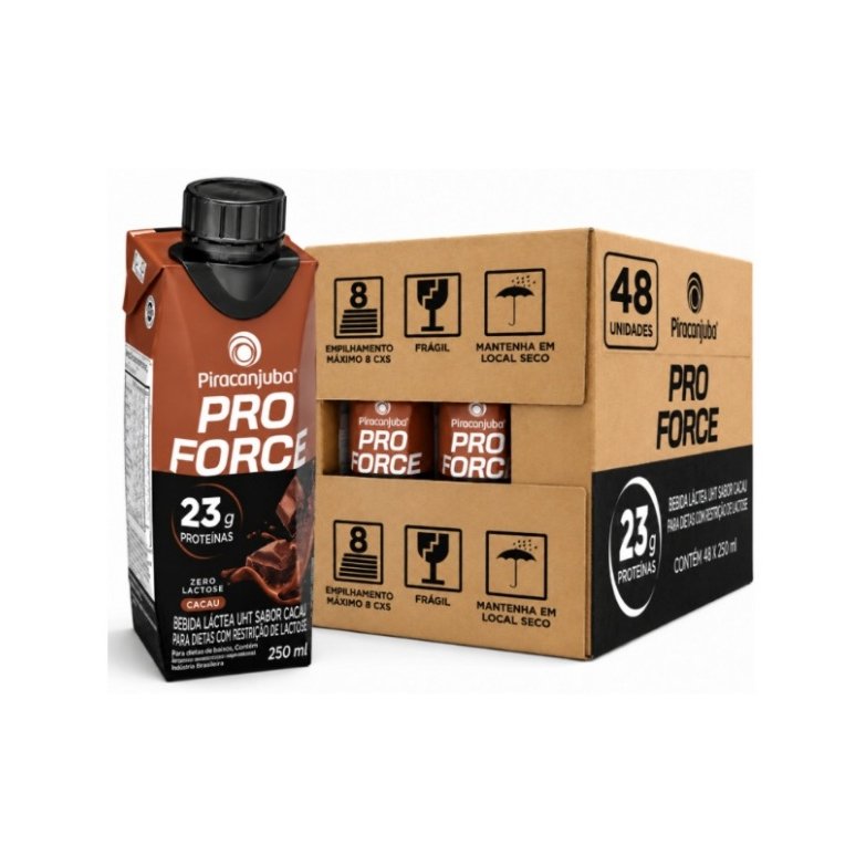 Kit 48 Unidades Pro Force Whey Cacau Piracanjuba