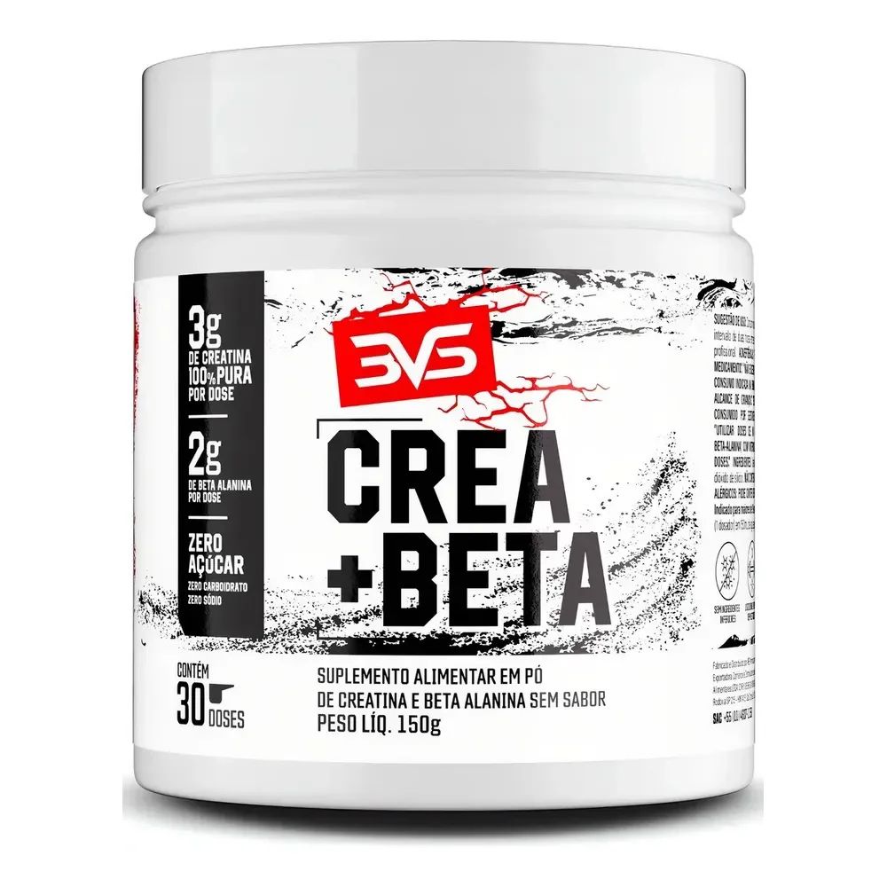 Creatina + Beta Alanina - Fórmula Avançada Para Treinos De Alta Intensidade Com Zero Carboidrato - 150g Sem Sabor