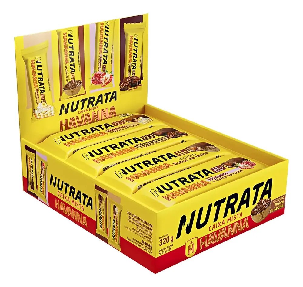 Barra De Proteína Havanna Display Mista 8un De 40g - Nutrata 8x Unidades