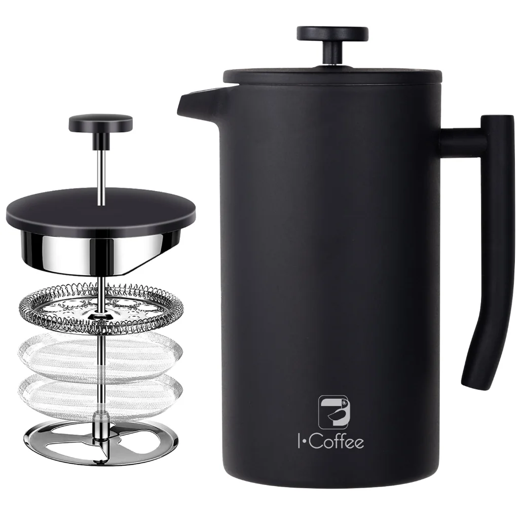 Manual Prensa Francesa Cafeteira Aço Inoxidável 700ML Inox Café Chá