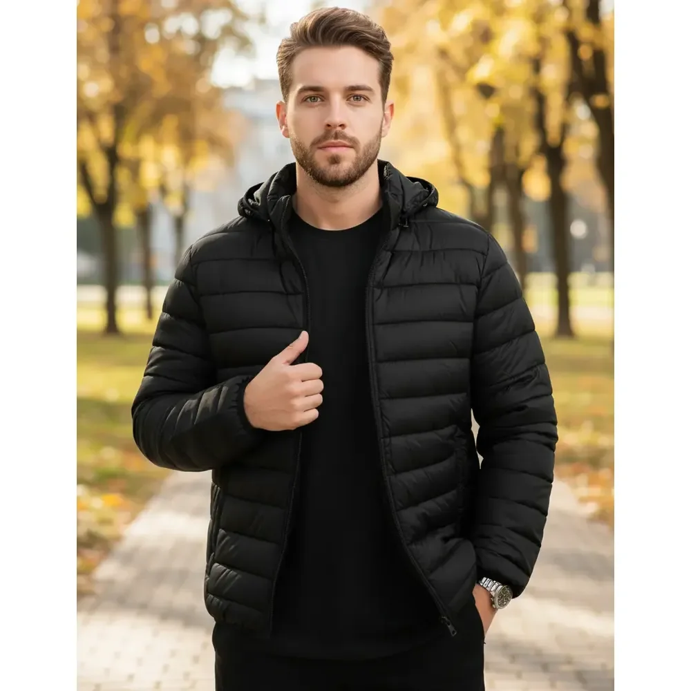 Jaqueta Puffer Bobojaco Corta Vento Nylon Masculino Gominho Preto Gg Gominho