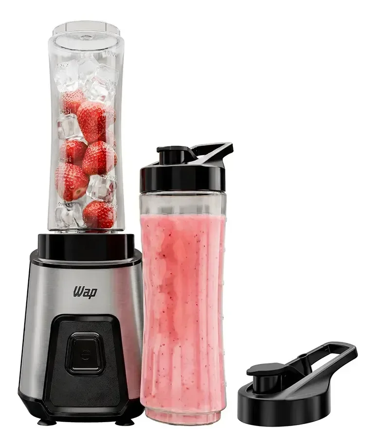 Liquidificador Portátil Wap Blender Go Wbg600 700ml Com 4 Lâminas Em Inox E Trava De Segurança