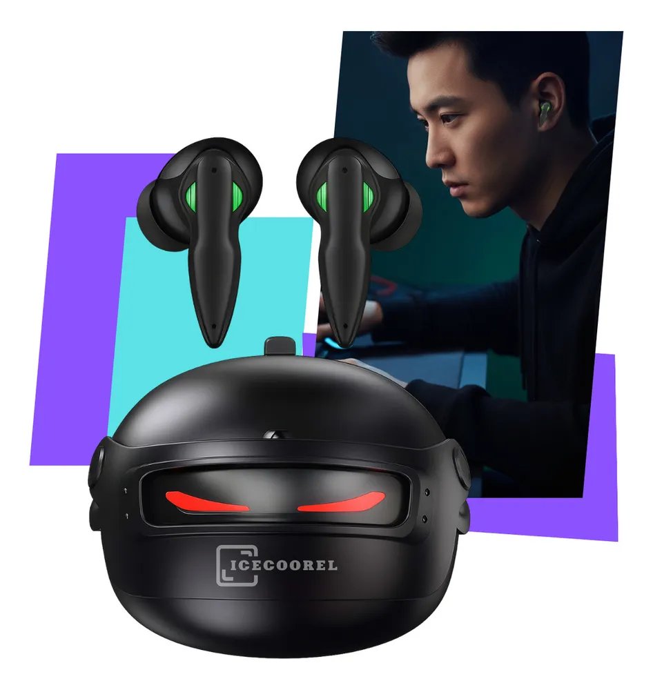 Fone De Ouvido Gamer Bluetooth Ice Coorel 5.4 Sem Fio Para Jogos Kd-777 Prova Dágua Resistente Som Potente Grave Potente Luz Led Gamer Design Moderno Super Conforto Microfone Para iPhone E Android