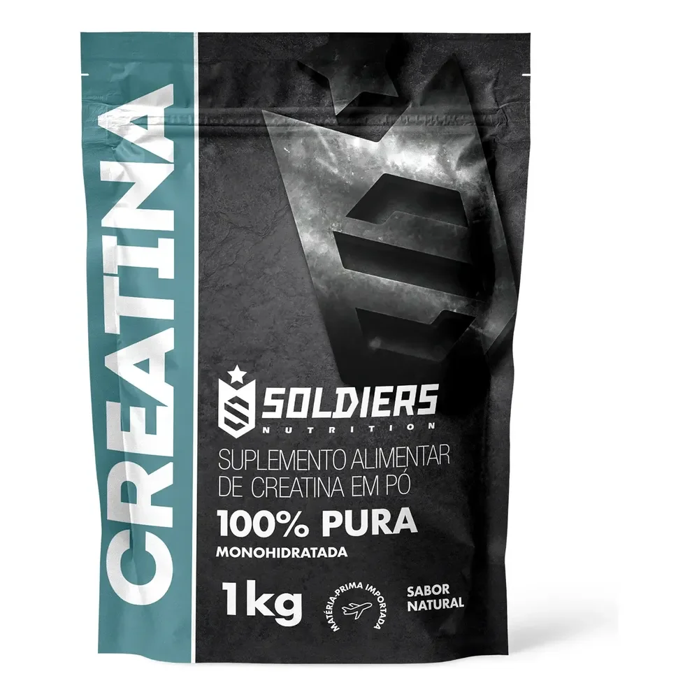 Creatina 1kg Suplemento Em Pó 100% Pura - Soldiers Nutrition Natural