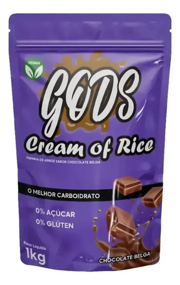 Cream Of Rice 1kg Sem Glúten Canibal Chocolate Belga Nutricional Fitness