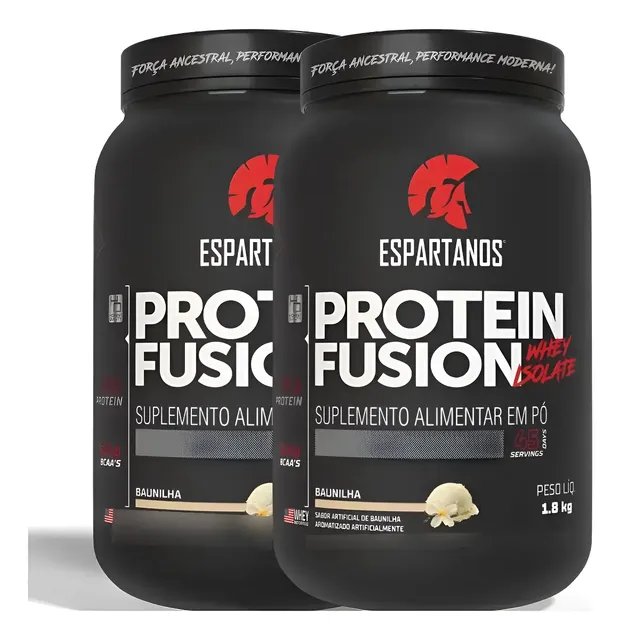 Kit 2x Suplemento Em Pó Whey Protein Fusion 1800g Espartanos
