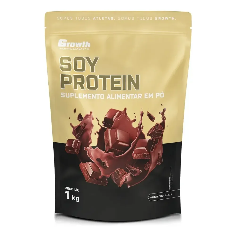 Proteína Isolada De Soja Growth Supplements Sabor Chocolate 1 Kg