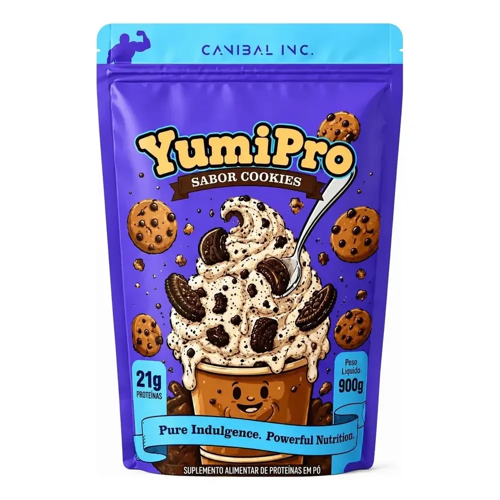 Yumi Pro 900g Canibal Whey Protein Concentrado 21g Protein Cookies