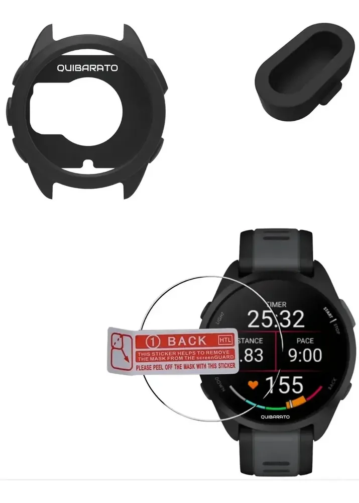 Capa Case Proteção + Pelicula + Plug Para Garmin 165 Music