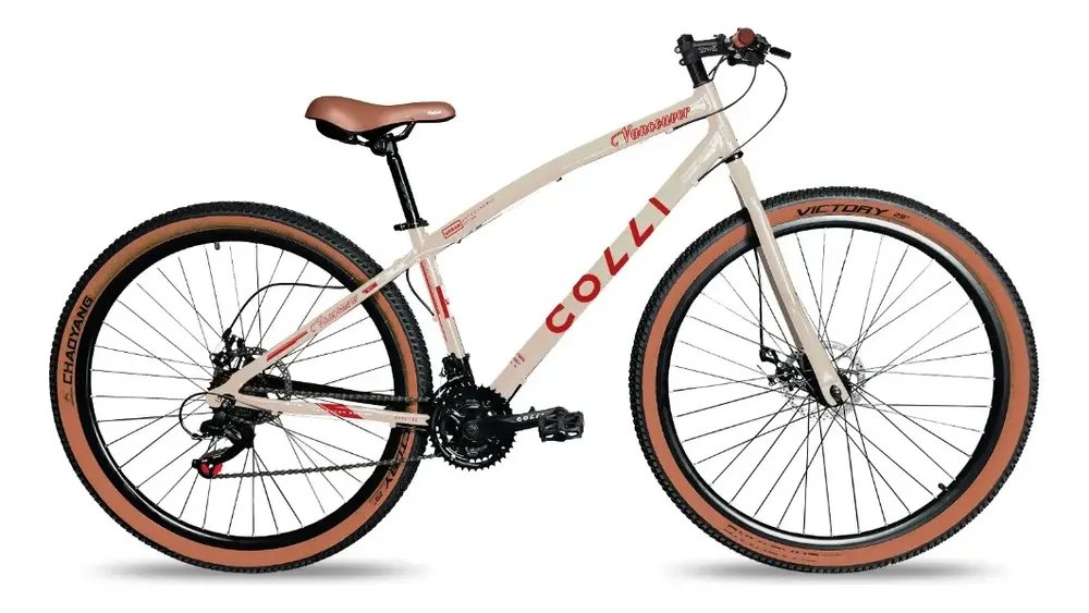 Bicicleta Aro 29 Vancouver 21 Marchas Freio A Disco Colli Bege 17