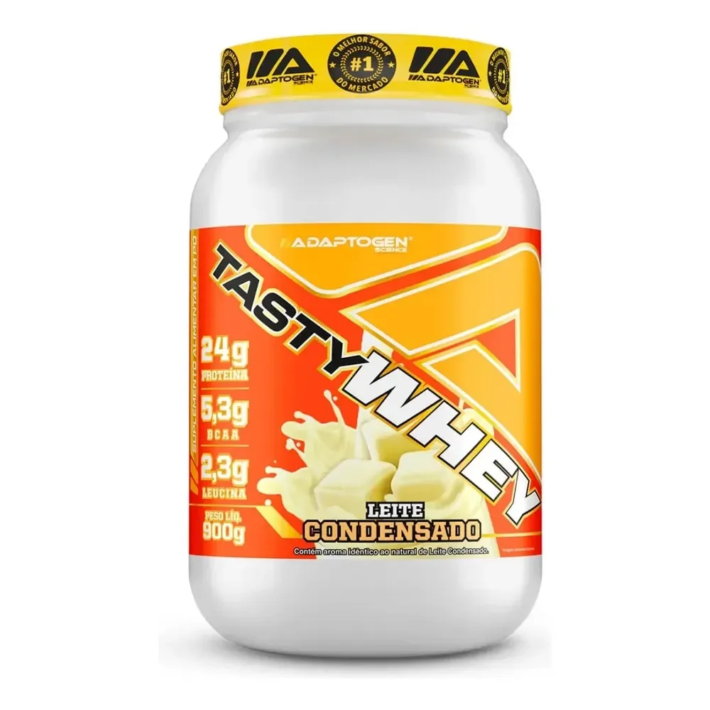 Suplemento Tasty Whey 3w Gourmet Whey Protein Adaptogen Science Pote 900g Sabor Leite Condensado