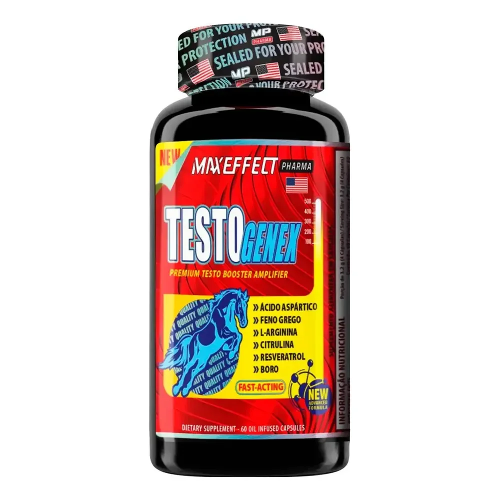 Aminoácidos Maxeffect Pharma Testogenex 60 Cápsulas Sabor Natural