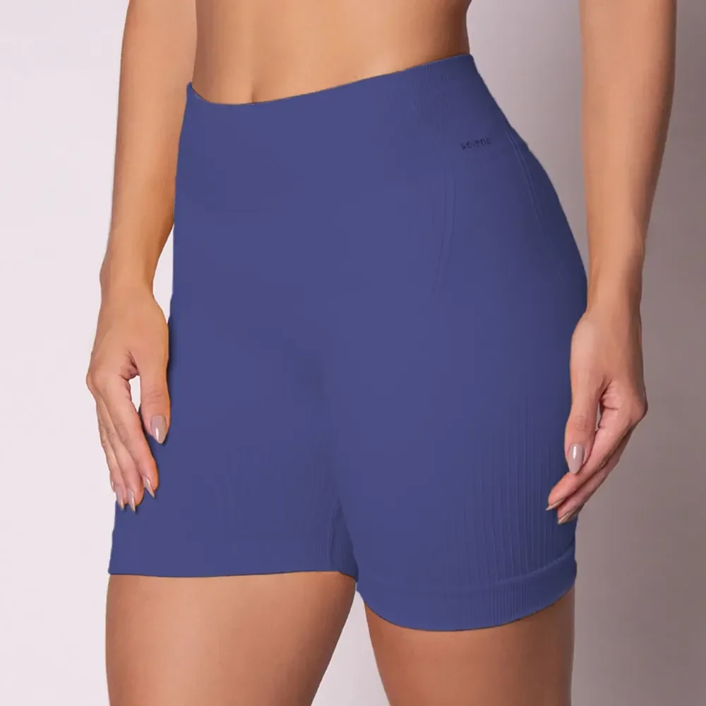 Short Academia Feminino Poliamida Selene Zero Transparência Azul Índigo Short Fitness Short Esportivo Short Legging Short Selene Short Poliamida Shortinho G Short Zero Transparência
