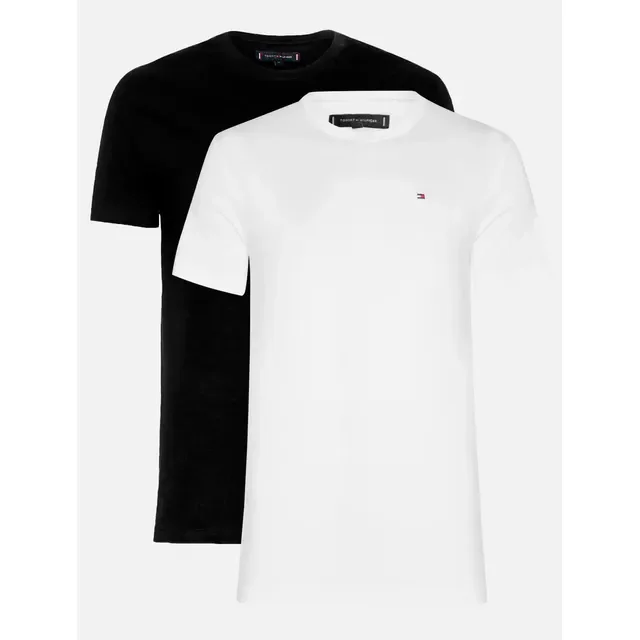 Kit Camisetas Tommy Hilfiger Preta/branca 2un - Original