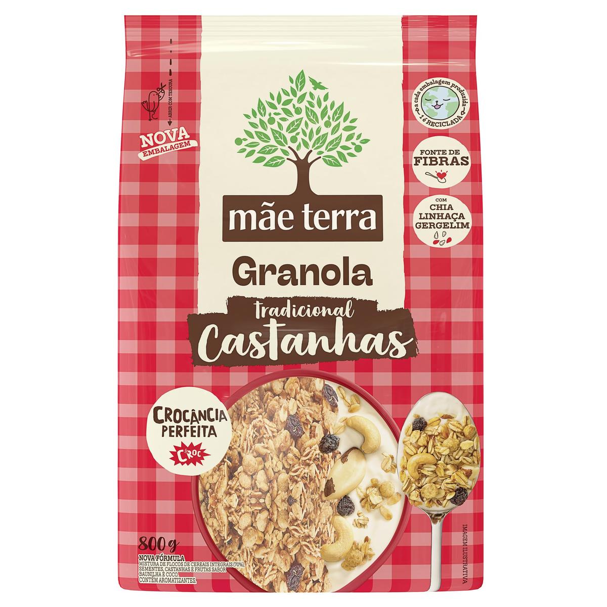Mãe Terra Granola Tradicional Castanhas Brasileiras 800G