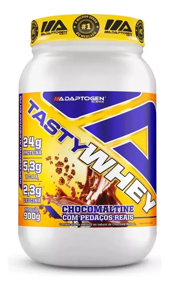 Tasty Whey Gourmet 900g - Adaptogen Science Em Pó Sabor Choco Maltine