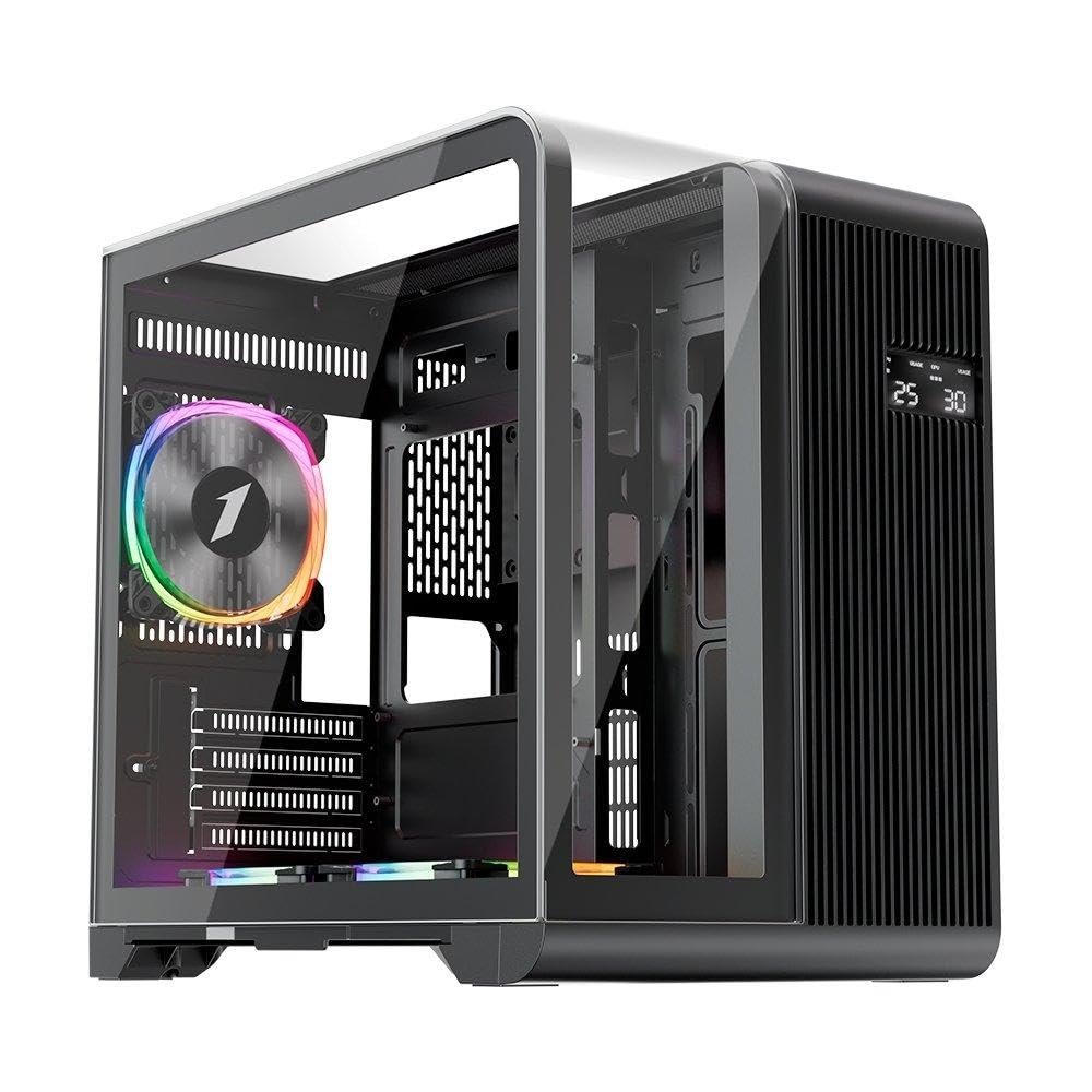 1STPLAYER Gabinete Gamer Rt5, Mid Tower, Atx, Lateral em Vidro Temperado, Preto - Rt5-bk