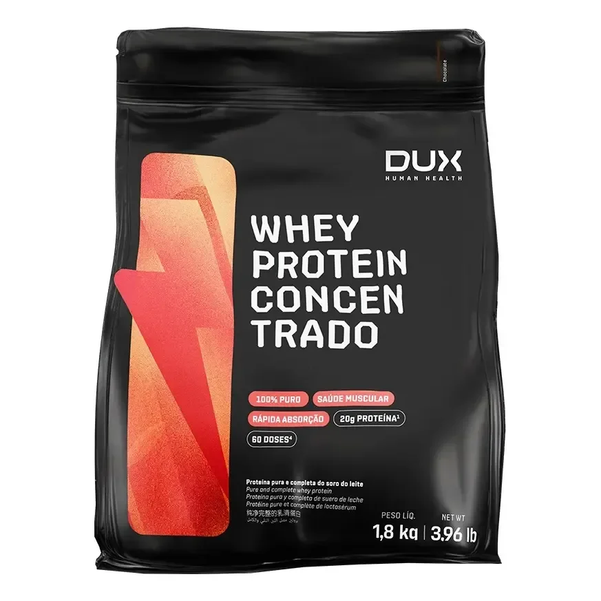 Whey Protein Concentrado - 1,8 Kg Dux Nutrition Sabor Morango