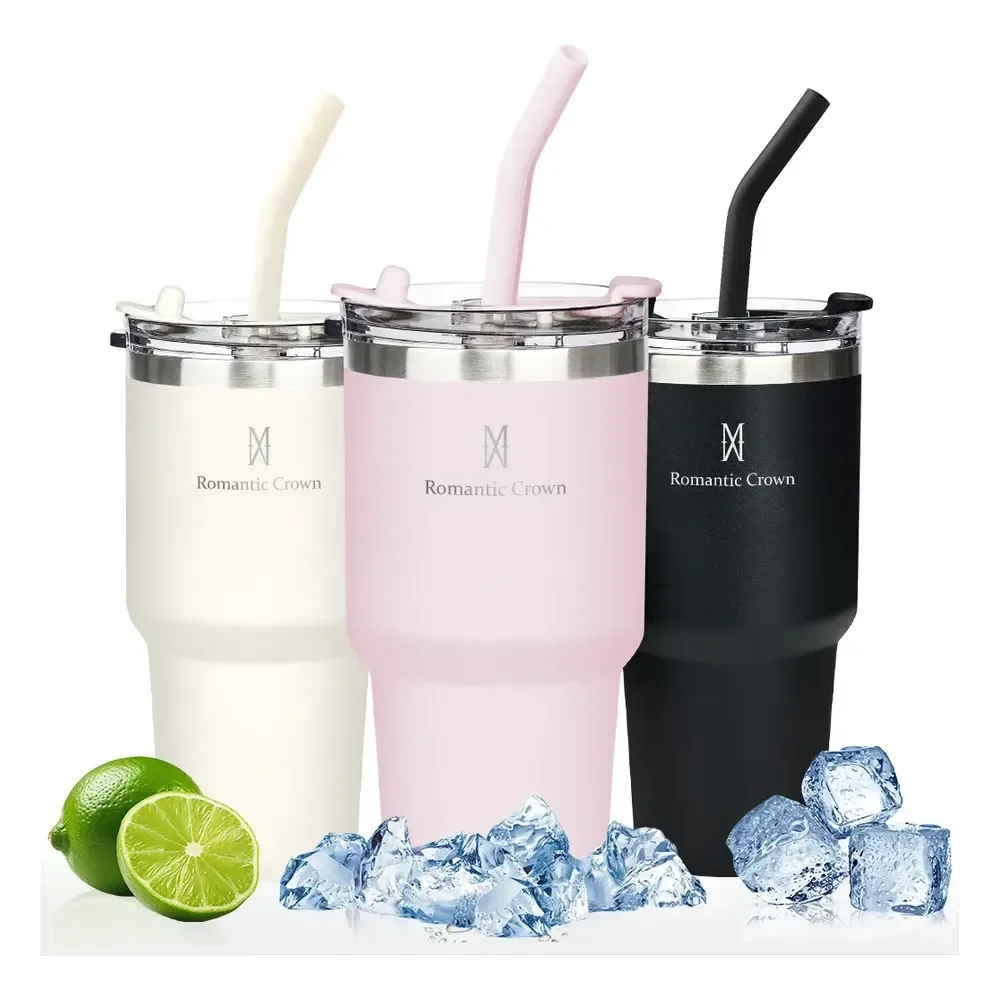 Copo Térmica 600ml Inox Anti-vazamento Para Café/chá/bebidas Bege Lisa