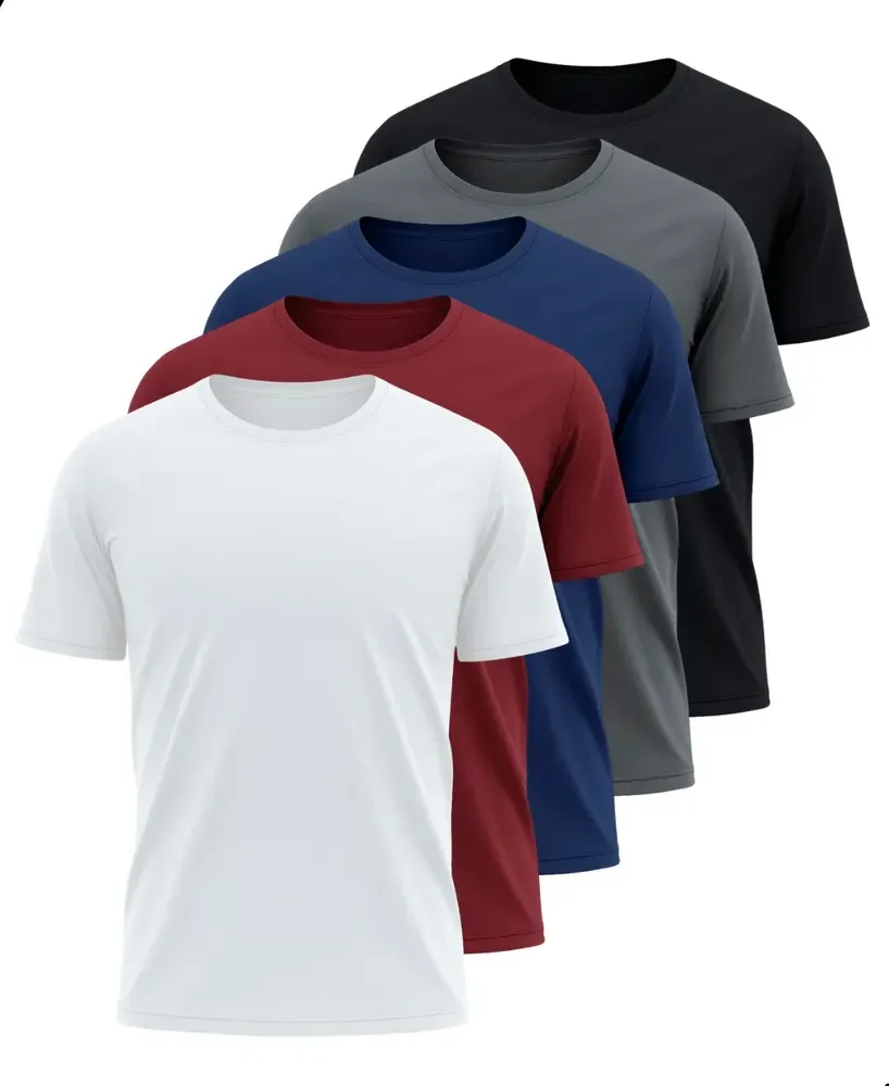 Kit 5 Camisetas Básicas Masculina Dry Fit Lisa Tradicional  Variado G